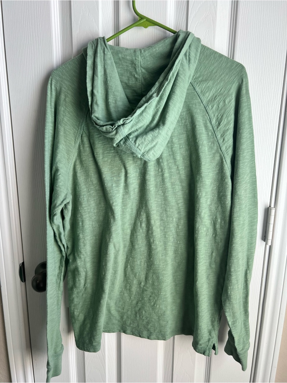 Wrangler Light Green Hooded Henley Pullover - Picture 5 of 6